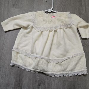 Starting Out Cream Lace Trim Formal Dress